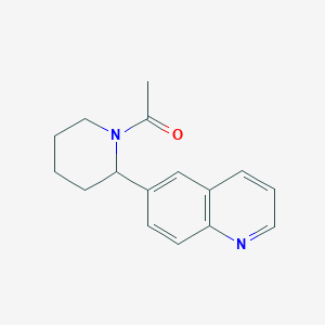 molecular formula C16H18N2O B11861346 1-(2-(Quinolin-6-yl)piperidin-1-yl)ethanone 