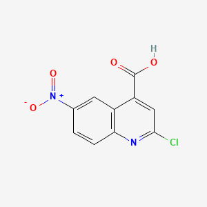 molecular formula C10H5ClN2O4 B11861368 4-Quinolinecarboxylic acid, 2-chloro-6-nitro- CAS No. 55764-57-3