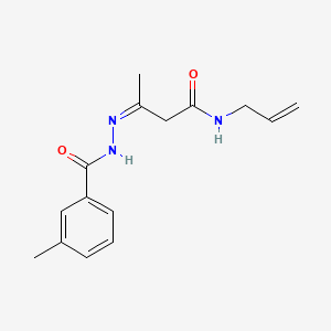 N-allyl-3-[(3-methylbenzoyl)hydrazono]butanamide