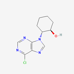 molecular formula C11H13ClN4O B11861380 Trans-2-(6-chloro-9H-purin-9-yl)cyclohexanol CAS No. 5463-96-7