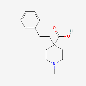 molecular formula C15H21NO2 B11861401 1-Methyl-4-phenethylpiperidine-4-carboxylic acid 