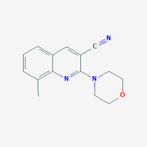 molecular formula C15H15N3O B11861445 8-Methyl-2-morpholinoquinoline-3-carbonitrile CAS No. 351358-80-0