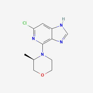 molecular formula C11H13ClN4O B11861586 (R)-4-(6-Chloro-1H-imidazo[4,5-c]pyridin-4-yl)-3-methylmorpholine 