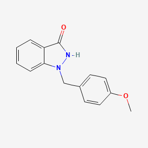 molecular formula C15H14N2O2 B11861616 1H-Indazol-3-ol, 1-(p-methoxybenzyl)- CAS No. 1029-30-7