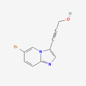 molecular formula C10H7BrN2O B11861633 3-(6-Bromoimidazo[1,2-a]pyridin-3-yl)prop-2-yn-1-ol 