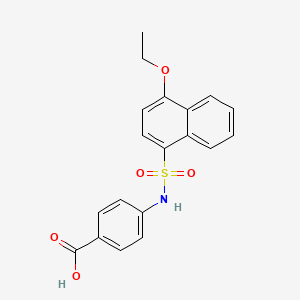 molecular formula C19H17NO5S B1186165 4-(4-Ethoxynaphthalene-1-sulfonamido)benzoic acid 