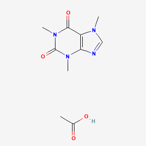 molecular formula C10H14N4O4 B11861656 1,3,7-Trimethyl-1H-purine-2,6(3H,7H)-dione acetate CAS No. 5743-16-8