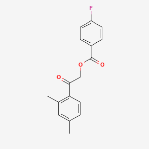 molecular formula C17H15FO3 B1186176 2-(2,4-Dimethylphenyl)-2-oxoethyl 4-fluorobenzoate 