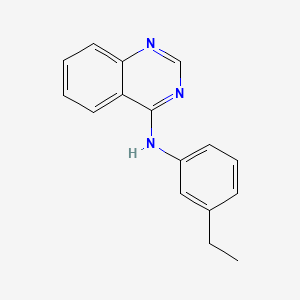 molecular formula C16H15N3 B11861774 N-(3-Ethylphenyl)quinazolin-4-amine CAS No. 146885-15-6