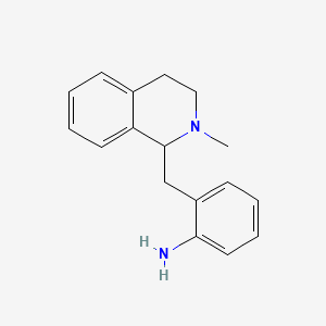 molecular formula C17H20N2 B11861788 2-[(2-Methyl-1,2,3,4-tetrahydroisoquinolin-1-yl)methyl]aniline CAS No. 412322-15-7