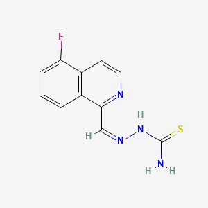 molecular formula C11H9FN4S B11861791 [(Z)-(5-fluoroisoquinolin-1-yl)methylideneamino]thiourea 