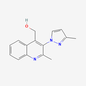 (2-Methyl-3-(3-methyl-1H-pyrazol-1-yl)quinolin-4-yl)methanol