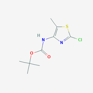 molecular formula C9H13ClN2O2S B11861837 tert-Butyl (2-chloro-5-methylthiazol-4-yl)carbamate 