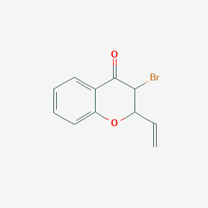 4H-1-Benzopyran-4-one, 3-bromo-2-ethenyl-2,3-dihydro-