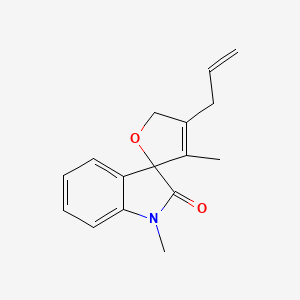 molecular formula C16H17NO2 B11861932 4-Allyl-1',3-dimethyl-5H-spiro[furan-2,3'-indolin]-2'-one CAS No. 882041-50-1