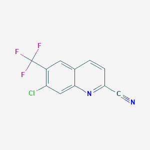 7-Chloro-6-(trifluoromethyl)quinoline-2-carbonitrile