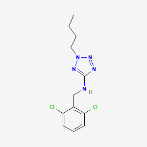 molecular formula C12H15Cl2N5 B1186198 2-butyl-N-(2,6-dichlorobenzyl)-2H-tetrazol-5-amine 