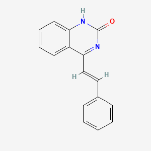 molecular formula C16H12N2O B11862002 (E)-4-Styrylquinazolin-2(1H)-one 