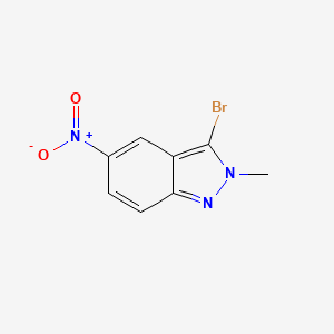 molecular formula C8H6BrN3O2 B11862522 3-bromo-2-methyl-5-nitro-2H-indazole CAS No. 73105-50-7