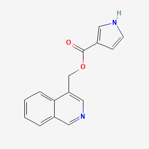 molecular formula C15H12N2O2 B11862602 Isoquinolin-4-ylmethyl 1H-pyrrole-3-carboxylate 