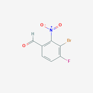 3-Bromo-4-fluoro-2-nitrobenzaldehyde