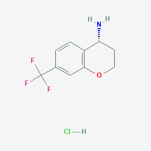 molecular formula C10H11ClF3NO B11862910 (R)-7-(Trifluoromethyl)chroman-4-amine hydrochloride 