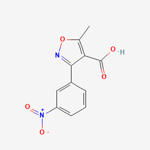 molecular formula C11H8N2O5 B11862929 5-Methyl-3-(3-nitrophenyl)-1,2-oxazole-4-carboxylic acid CAS No. 38694-05-2