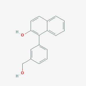 molecular formula C17H14O2 B11862995 1-(3-(Hydroxymethyl)phenyl)naphthalen-2-ol 