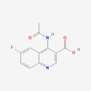 4-Acetamido-6-fluoroquinoline-3-carboxylic acid