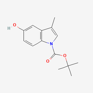 molecular formula C14H17NO3 B11863321 tert-Butyl 5-hydroxy-3-methyl-1H-indole-1-carboxylate 