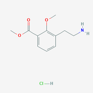 molecular formula C11H16ClNO3 B11863371 Methyl 3-(2-aminoethyl)-2-methoxybenzoate hydrochloride CAS No. 1255099-56-9