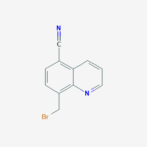 molecular formula C11H7BrN2 B11863437 8-(Bromomethyl)quinoline-5-carbonitrile CAS No. 74316-59-9