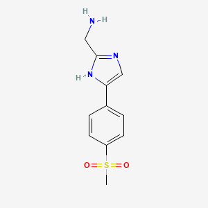 (5-(4-(methylsulfonyl)phenyl)-1H-imidazol-2-yl)methanamine