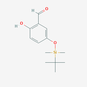 molecular formula C13H20O3Si B11863568 Benzaldehyde, 5-[[(1,1-dimethylethyl)dimethylsilyl]oxy]-2-hydroxy- CAS No. 860613-37-2