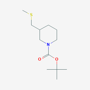 molecular formula C12H23NO2S B11863571 Tert-butyl 3-((methylthio)methyl)piperidine-1-carboxylate 