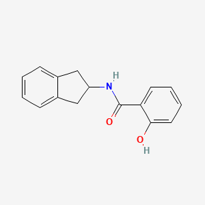 molecular formula C16H15NO2 B11863706 N-(2,3-dihydro-1H-inden-2-yl)-2-hydroxybenzamide CAS No. 450348-95-5