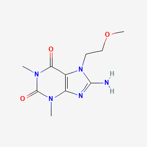 molecular formula C10H15N5O3 B11863811 8-Amino-7-(2-methoxyethyl)-1,3-dimethyl-1H-purine-2,6(3H,7H)-dione 