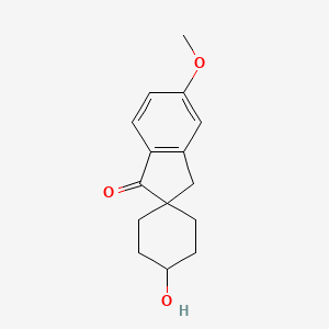 molecular formula C15H18O3 B11863816 4-Hydroxy-5'-methoxyspiro[cyclohexane-1,2'-inden]-1'(3'H)-one 