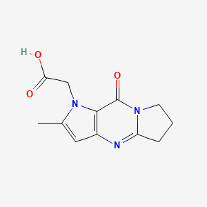 molecular formula C12H13N3O3 B11863874 2-(5-methyl-2-oxo-1,4,8-triazatricyclo[7.3.0.03,7]dodeca-3(7),5,8-trien-4-yl)acetic acid 