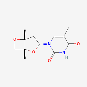 molecular formula C12H16N2O4 B11863921 1-((1R,3R,5R)-1,5-Dimethyl-2,6-dioxabicyclo[3.2.0]heptan-3-yl)-5-methylpyrimidine-2,4(1H,3H)-dione 