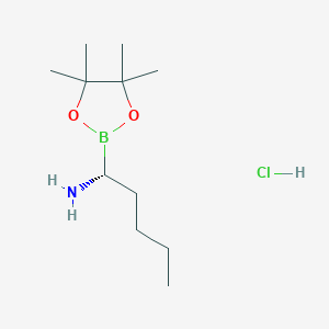 (1R)-1-(4,4,5,5-tetramethyl-1,3,2-dioxaborolan-2-yl)pentan-1-amine;hydrochloride