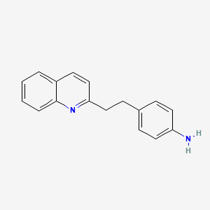 molecular formula C17H16N2 B11863946 4-(2-(Quinolin-2-YL)ethyl)aniline CAS No. 5429-68-5