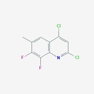 molecular formula C10H5Cl2F2N B11863989 2,4-Dichloro-7,8-difluoro-6-methylquinoline 