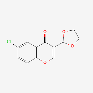 6-Chloro-3-(1,3-dioxolan-2-yl)-4H-chromen-4-one