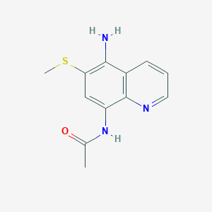 N-(5-amino-6-methylsulfanylquinolin-8-yl)acetamide