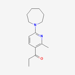 1-(6-(Azepan-1-yl)-2-methylpyridin-3-yl)propan-1-one