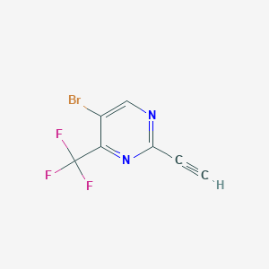 molecular formula C7H2BrF3N2 B11864239 5-Bromo-2-ethynyl-4-(trifluoromethyl)pyrimidine 