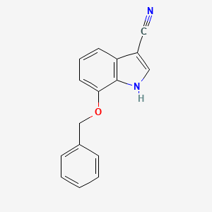 7-(benzyloxy)-1H-indole-3-carbonitrile