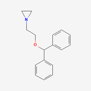 molecular formula C17H19NO B11864322 1-[2-(Diphenylmethoxy)ethyl]aziridine CAS No. 53499-43-7