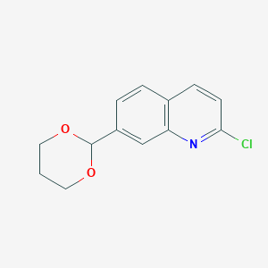 molecular formula C13H12ClNO2 B11864366 2-Chloro-7-(1,3-dioxan-2-yl)quinoline 